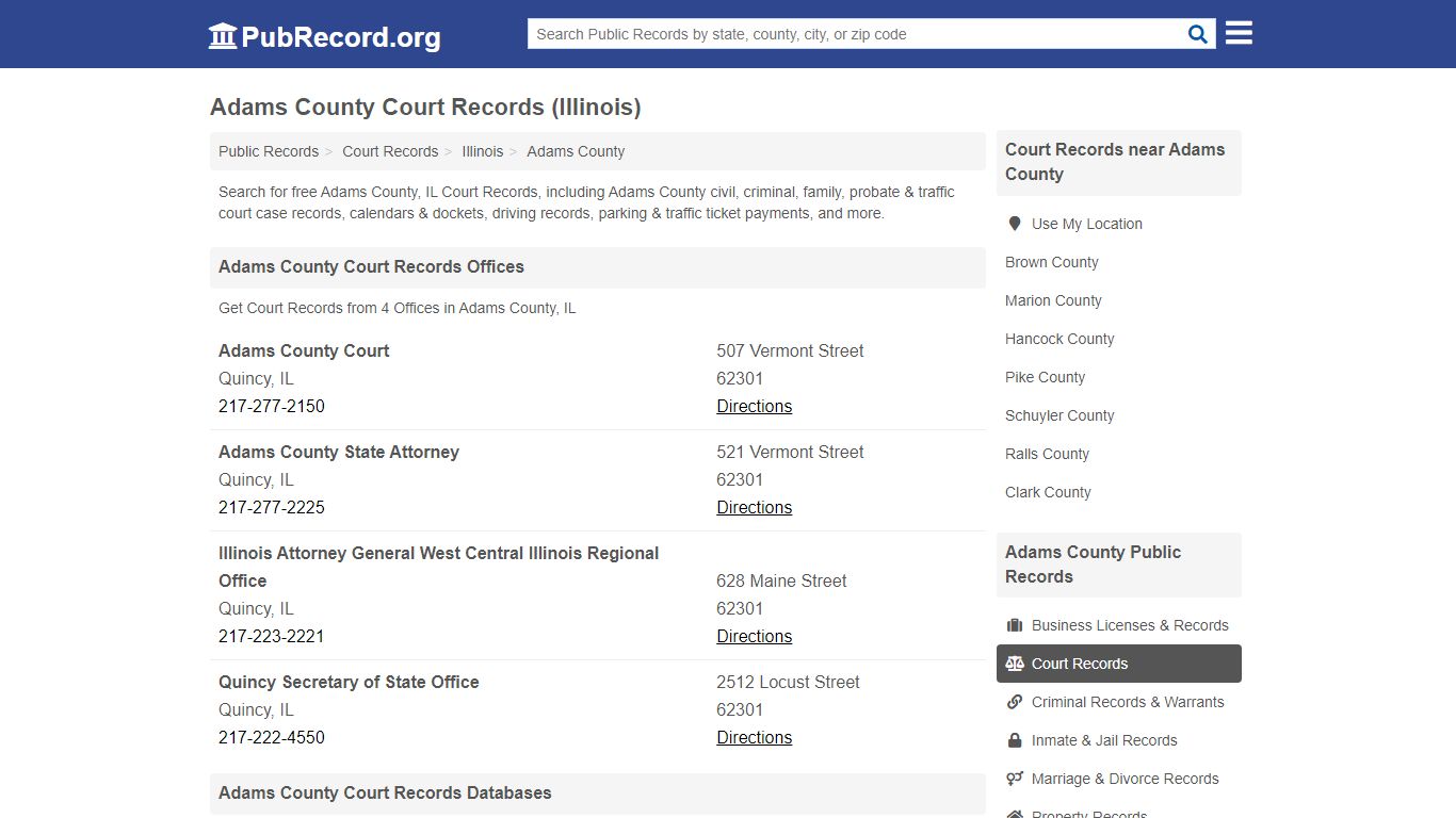 Free Adams County Court Records (Illinois Court Records)